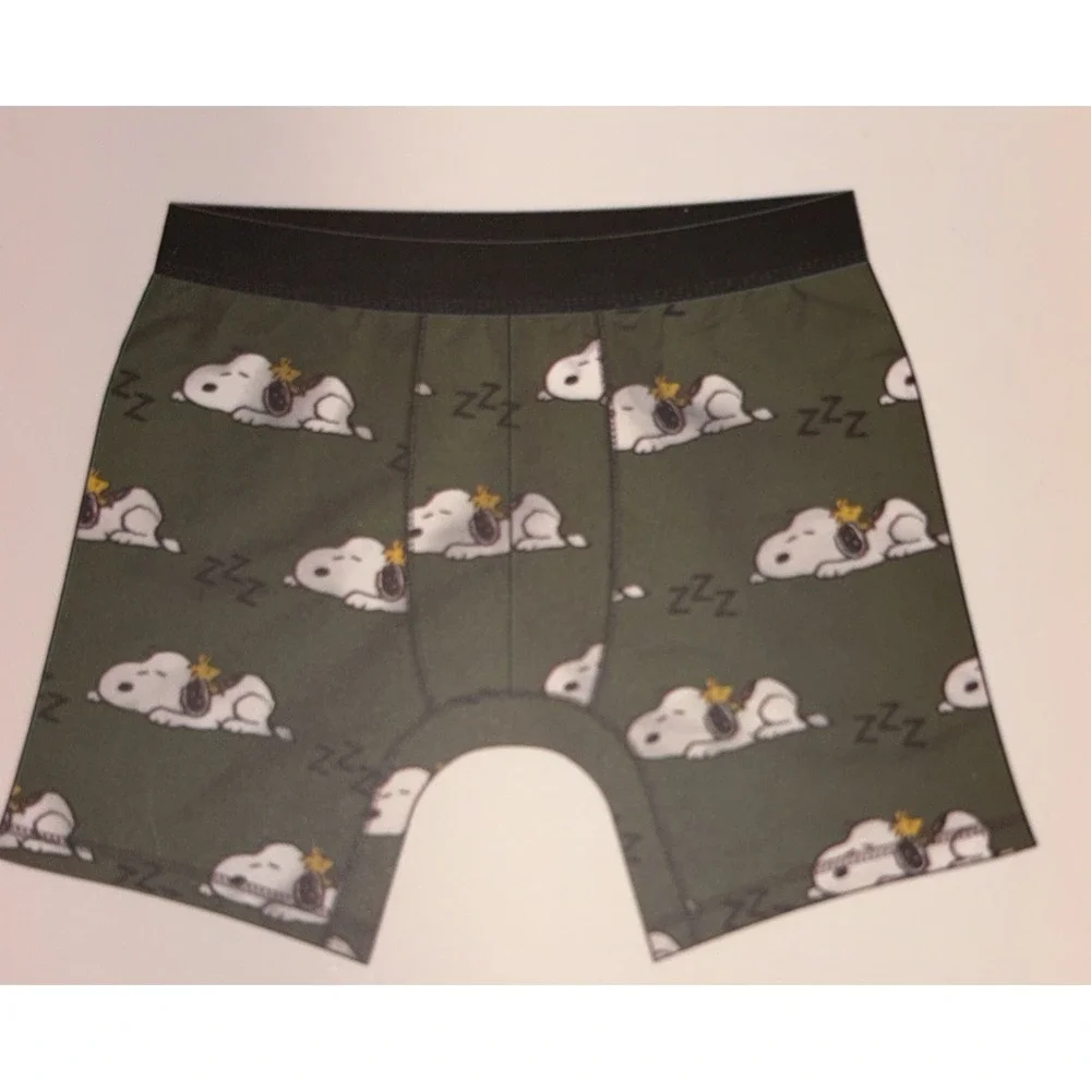 Bioworld Peanuts Snoopy Green Boxer Brief Men's Medium 32
